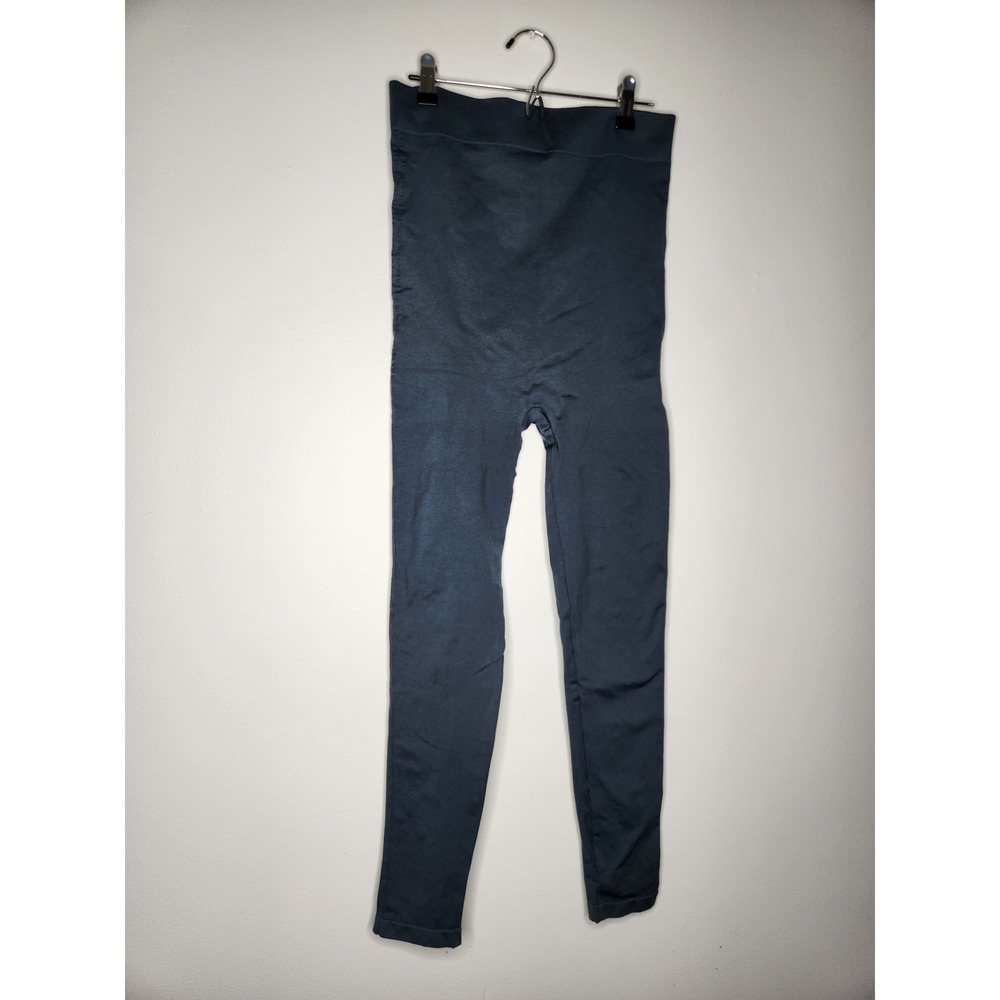 Blanqi Everyday Seamless Belly Support Maternity Leggings‎ Large Dark blue gray